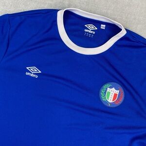 Umbro Italia Soccer Jersey Blue Football Shirt Mens XL